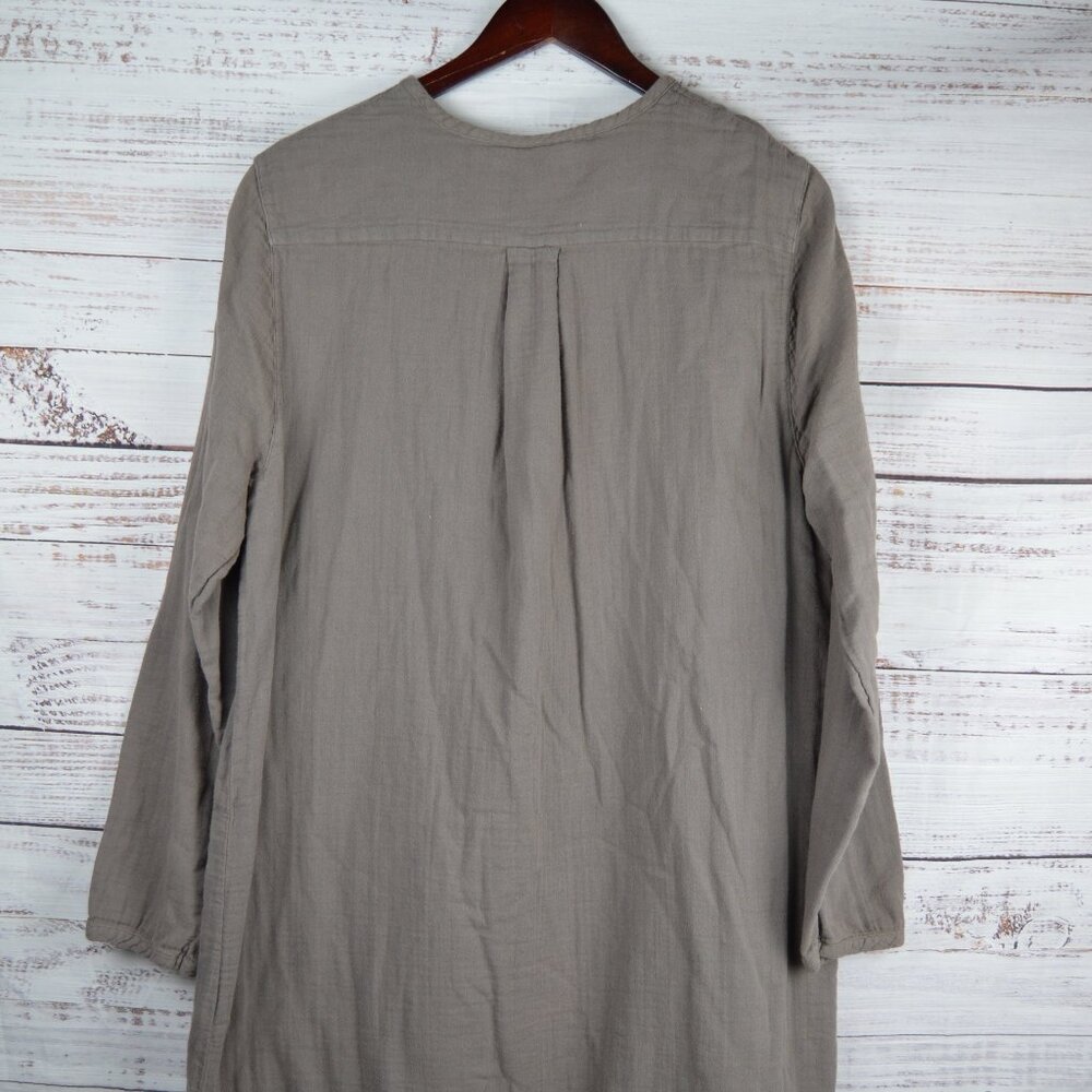Parachute 100% Cotton Sleep Shirt In Grey Color Womens Sz Large READ Stains - Picture 3 of 12